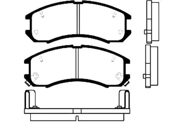 KAVO PARTS Комплект тормозных колодок, дисковый тормоз BP-4516